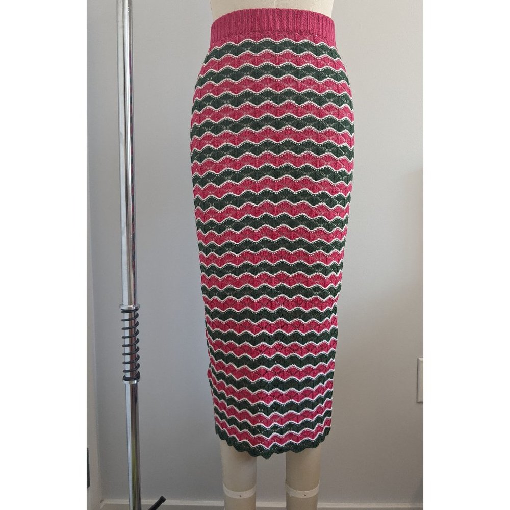BCBGeneration Long Multi Crochet Knit Skirt Size M